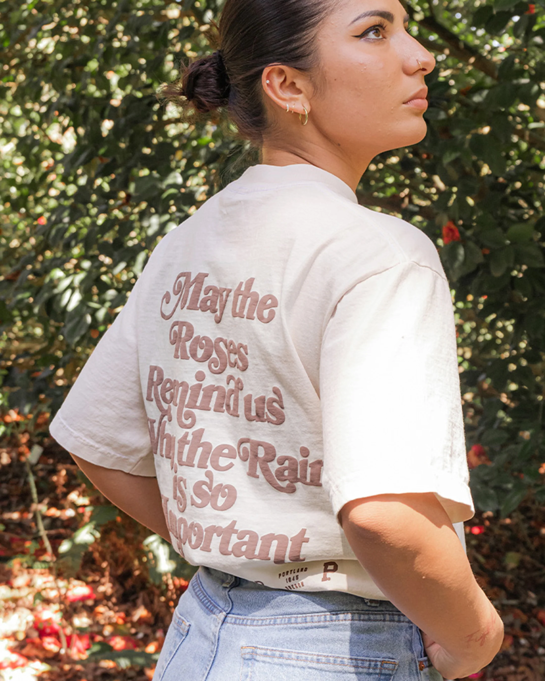 All-American Slogan Tee - Cream - Image 3